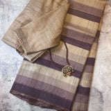 Striped handloom tussar saree