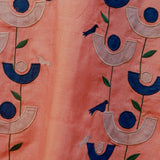 Coral tussar kurta set