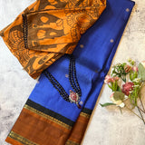 Mohana tricolour kanchipuram silk saree