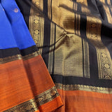 Mohana tricolour kanchipuram silk saree