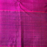 Trayi lotus and checks kanchi silk saree