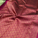 Twin peacock border kanchipuram silk saree