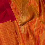 Checked border kanchipuram silk saree