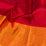 Checked border kanchipuram silk saree