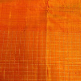 Checked border kanchipuram silk saree