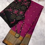 Kimaya intricate border silk saree