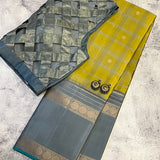 Kimaya long border checked silk saree