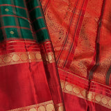 Kimaya long border checked silk saree