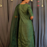 Heather tussar silk kurta set