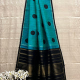 Mila polka checked kanchi silk dupatta