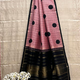 Mila polka checked kanchi silk dupatta