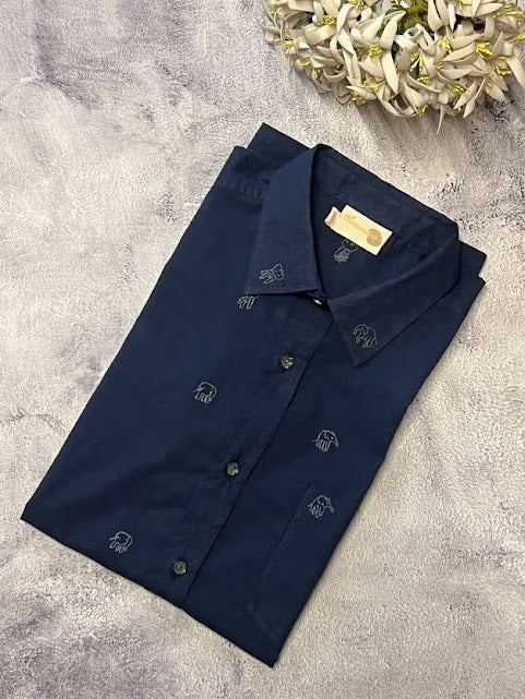 Embroidered cotton shirt