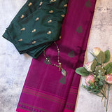 Kimaya small thread border silk saree