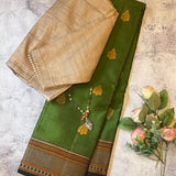 Kimaya small thread border silk saree