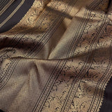 Alani stripe and border kanchi silk saree