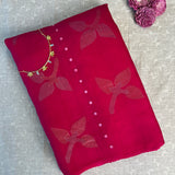 Sequinned floral matka organza saree
