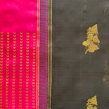Madhura Paperflowers Kanchi Organza Saree - Black and Pink