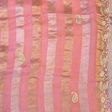Organza pitai work saree