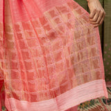Diya Glitter Specks Matka Saree - Peach