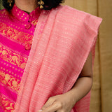 Diya Glitter Specks Matka Saree - Peach