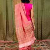 Diya Glitter Specks Matka Saree - Peach