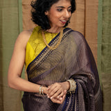 Jwala Luster Silk Racerback Blouse - Citron