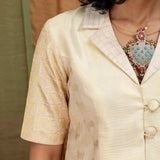 Jwala Dazzle Silk Jacket - Ivory