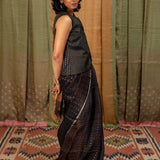 Diya Constellation Organza Saree - 
Onyx