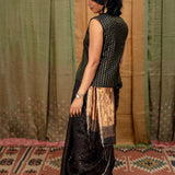 Jwala Glint Silk Blouse - Onyx