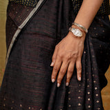 Diya Constellation Organza Saree - 
Onyx