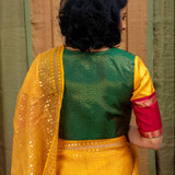 Jwala Melange Silk Blouse - Emerald