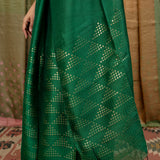 Diya Sparkling Pyramids Matka Saree - Green