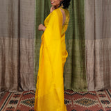 Diya Twinkling Rows Matka Saree - Yellow