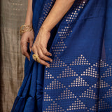 Diya Sparkling Pyraminds Matka Saree - Royal Blue
