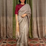 Diya Constellation Organza Saree - Mocha