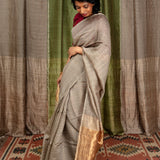 Diya Constellation Organza Saree - Mocha