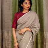 Diya Constellation Organza Saree - Mocha
