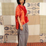 Jugal Sprout Silk Anti-fit Shirt - Orange