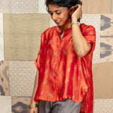 Jugal Sprout Silk Anti-fit Shirt - Orange