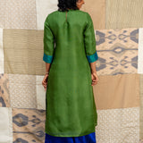 Jugal Stroke Organza Kurta - Sap Green