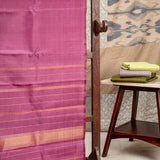 Lavanyam Monochrome Kanchi Silk Saree - Mauve