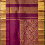 Trayi Forest Creatures Kanchi Silk Saree - Magenta