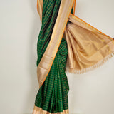 Mohana Matrix Kanchi Silk Saree - Green