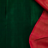 Ranya Fifty-Fifty Kanchi Silk Saree - Green and Red