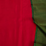 Ranya Fifty-Fifty Kanchi Silk Saree - Green and Red
