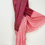 Ranya Starburst Squares Threadwoven Kanchi Silk Saree - Magenta