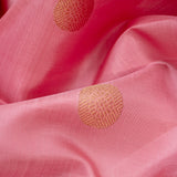 Ranya Starburst Squares Threadwoven Kanchi Silk Saree - Magenta