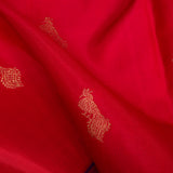 Vera Peacocks at Dusk Kanchi Silk Saree - Red