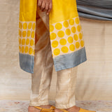 Sunshine Pop Tussar Kurta - Yellow