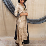 Day and Night Tussar Kurta and Dupatta - Beige